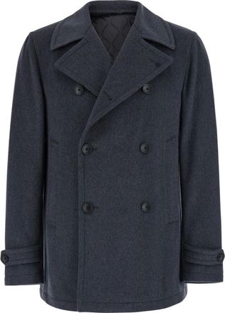 Tagliatore Dark Grey Double Breasted Coat