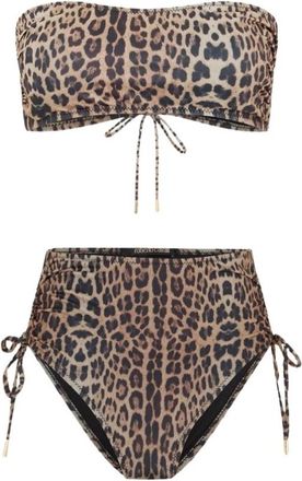 Roberto Cavalli Jaguar Print Bikini - Dames - Bikinis - Bruin - S - Polyester - Badmode
