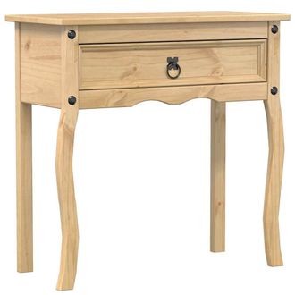 vidaXL Mesa Consola Corona Madera Maciza De Pino 73x35x73 Cm Vidaxl