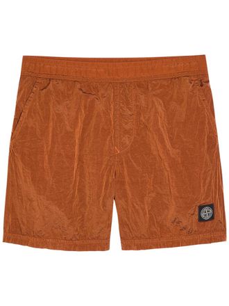 Stone Island Logo-appliqu&eacute;d Nylon Shorts - Orange - XL