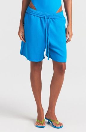 SKIMS French Terry Basketball Shorts in Cerulean at Nordstrom, Size Xx-Small