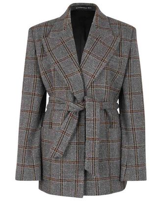 Barbara Bui Karierter Tweed-Blazer mit G&uuml;rtel