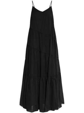 Michael Michael Kors cotton tiered dress - women - Cotton - S - Black