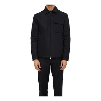 Corneliani Jassen, Heren, Blauw, L, Wol, Giacca Camicia