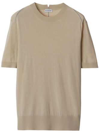 Burberry Fijngebreide top - Beige