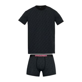 Dsquared2 Sets, male, Black, Size: 2XL T-shirt and Boxer Set