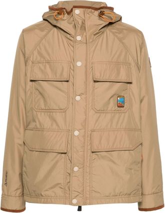 Moncler Rutor hooded padded jacket - men - Polyester/Polyamide/Polyester - 4 - Neutrals