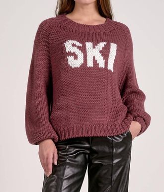 Elan Apr&egrave;s-Ski Vibes Chunky Sweater In Plum