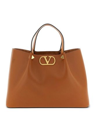 Valentino Garavani Vlogo Signature Medium Leather Tote
