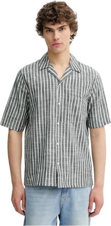 Sams&oslash;e & Sams&oslash;e Short Sleeve Shirts - Heren - Korte mouwen Overhemden - Grijs - S - Overhemden