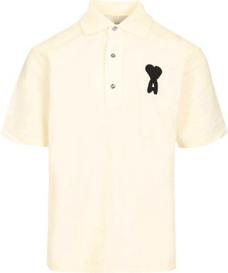 Ami Boxy Fit Polo With Ami de Coeur Knitted Patch
