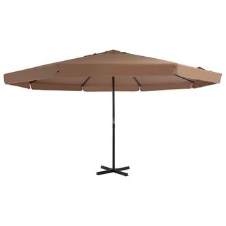vidaXL Sombrilla De Jard&iacute;n Con Palo De Aluminio Gris Taupe 500 Cm Vidaxl