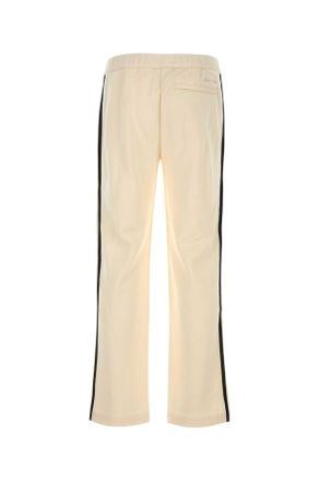 adidas Mens Cream Cotton Blend Adidas X Wales Bonner Joggers Wonderwhite Exterior: Rayon Pantaloni