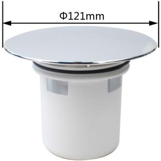 OEM Tapa De Ducha De Pl&aacute;stico Cromado Con Cesta De Desag&uuml;e Interior - Crezuo