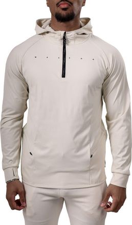 Maceoo Performance Quarter Zip Hoodie in White at Nordstrom, Size Xx-Large