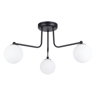 Sollux Lighting L&aacute;mpara de ara&ntilde;a negro/blanco acero/vidrio alt. 62 cm
