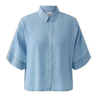 Oui Shirts, female, Blue, XS, Short-sleeve Blouse