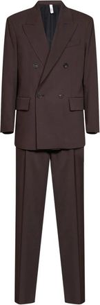 Hev&ograve; Jurken - Heren - Business pakken - Bruin - L - Polyester - Kostuums
