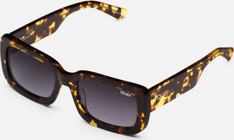 Quay Womens Yada Yada Square Non-Polarized Sunglasses In Tort/smoke