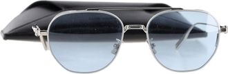 Dior Pre-owned Womens NeoDior RU Aviator-Style Sunglasses in Silver Metal - One Size