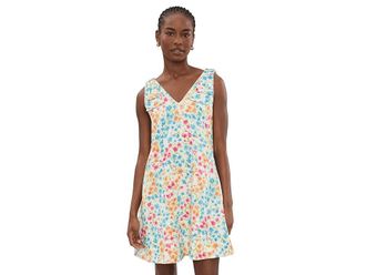 CeCe by Cynthia Steffe Floral Bow Strap A-Line Dress Womens Dress New Ivory : XL, Cotton/Rayon