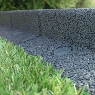 PRIMROSE Flexiborder Garden Edging for Lawns Border Edge Piece in Grey | Size: 25 Pack