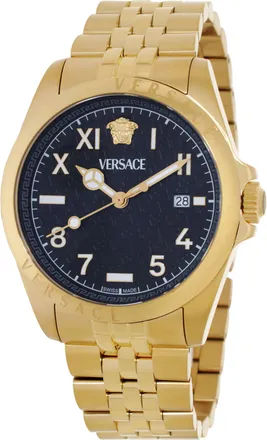 Versace Anteo Quartz Black Dial Mens Watch VE9H00624
