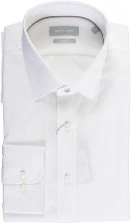 Michael Kors Formal Shirt - Heren - Zakelijke Overhemden - Wit - 4XL - Leer - Overhemden