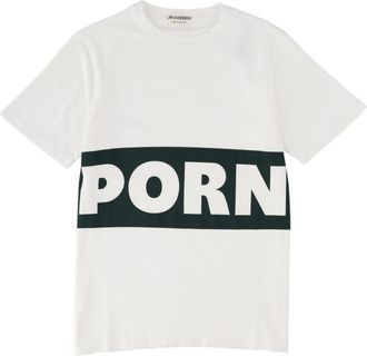 J.W.Anderson Band Logo White Cotton T-Shirt
