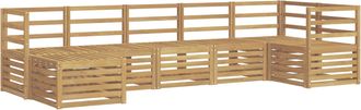 vidaXL Conjunto De Sof&aacute;s De Exterior 7 Uds. Blanco Vidaxl