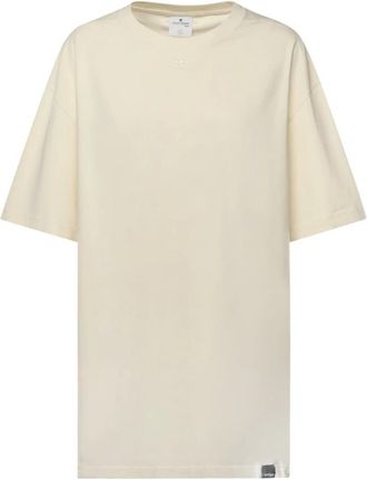 Courr&egrave;ges T-shirts - Dames - T-shirts - Beige - XS - Katoen - Tops