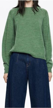 Bimba & Lola Cotton Raglan Sweater in Green at Nordstrom, Size X-Large Eu