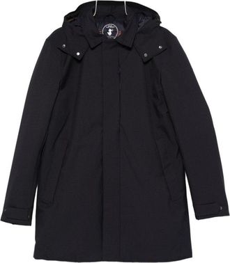 Save The Duck Black Coat With Concealed Closure