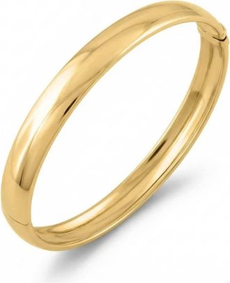 Pompeii3 8mm Polished Bangle Bracelet 18k Yellow Gold Over Silver