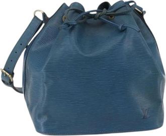 Louis Vuitton Pre-owned Bucket Bag - Dames - Vintage Tas - Blauw - ONE Size - Leer - Vintage