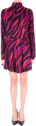 Pinko Zebra Print Minidress - Dames - Korte kleedjes - Veelkleurig - M - Kleedjes