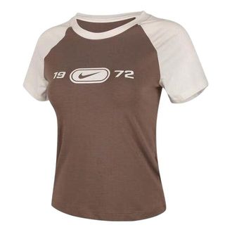 Nike (WMNS) Nike Knit T-Shirt Asia Sizing Brown HV4993-134
