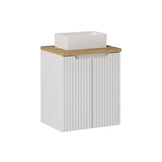 Petits Meubles Mueble lavabo individual 50cm paneles de melamina y mdf blanco