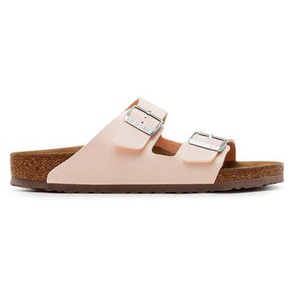 Birkenstock Arizona BS Vegan Birko-Flor Nubuck Unisex Casual Sandals - Light Rose - Size:UK 4.5