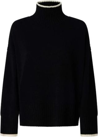 Pinko Pinko, Truien & Vesten, Dames, Zwart, S, Wol, Falkland Turtleneck Trui