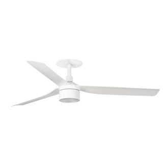 Netlighting Punt Recessed 132cm TEK LED Ceiling Fan Matt White 2700K