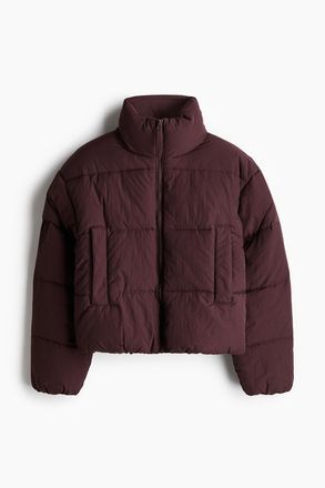 H&M Kurze Pufferjacke - Weinrot