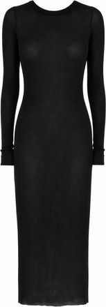 Rick Owens Long Sleeved Midi Dress
