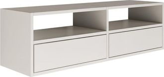 Selsey Selsey - Framme - Mueble Tv Suspendido Con Dos Puertas Y Estantes Abiertos - Blanco - 100 Cm