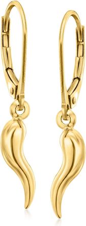 Canaria Canaria 10kt Yellow Gold Italian Horn Drop Earrings