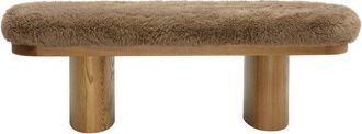TOV Furniture Tov Furniture Ollie Straight Vegan Shearling Bench