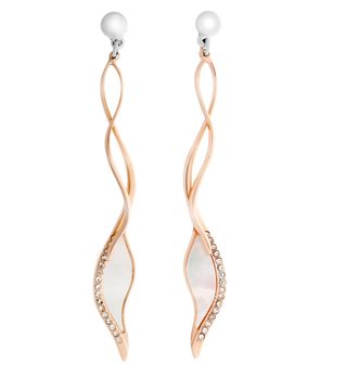 Orphelia Mariza WoMens 925 Sterling Silver Drop Earrings - Rose ZO-7171/RG - One Size