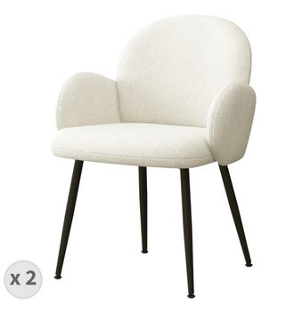 Moloo Silla de tela Cozy Ecru (x2)