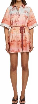 Kivari Shirt Mini Dress In Sunset