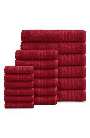 Ella Jayne Home Solid Cotton 18-Piece Towel Set in Red at Nordstrom Rack